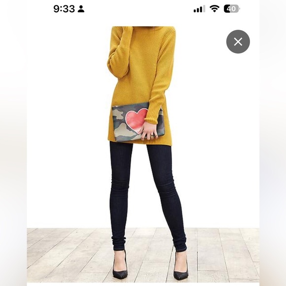 Banana Republic Turtleneck Zip Sweater Tunic S - Picture 6 of 6